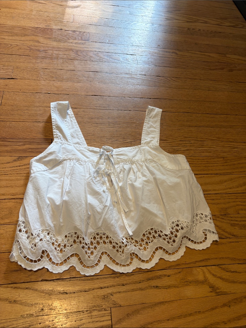 Rails XS Blythe White Eyelet Trim Camisole
